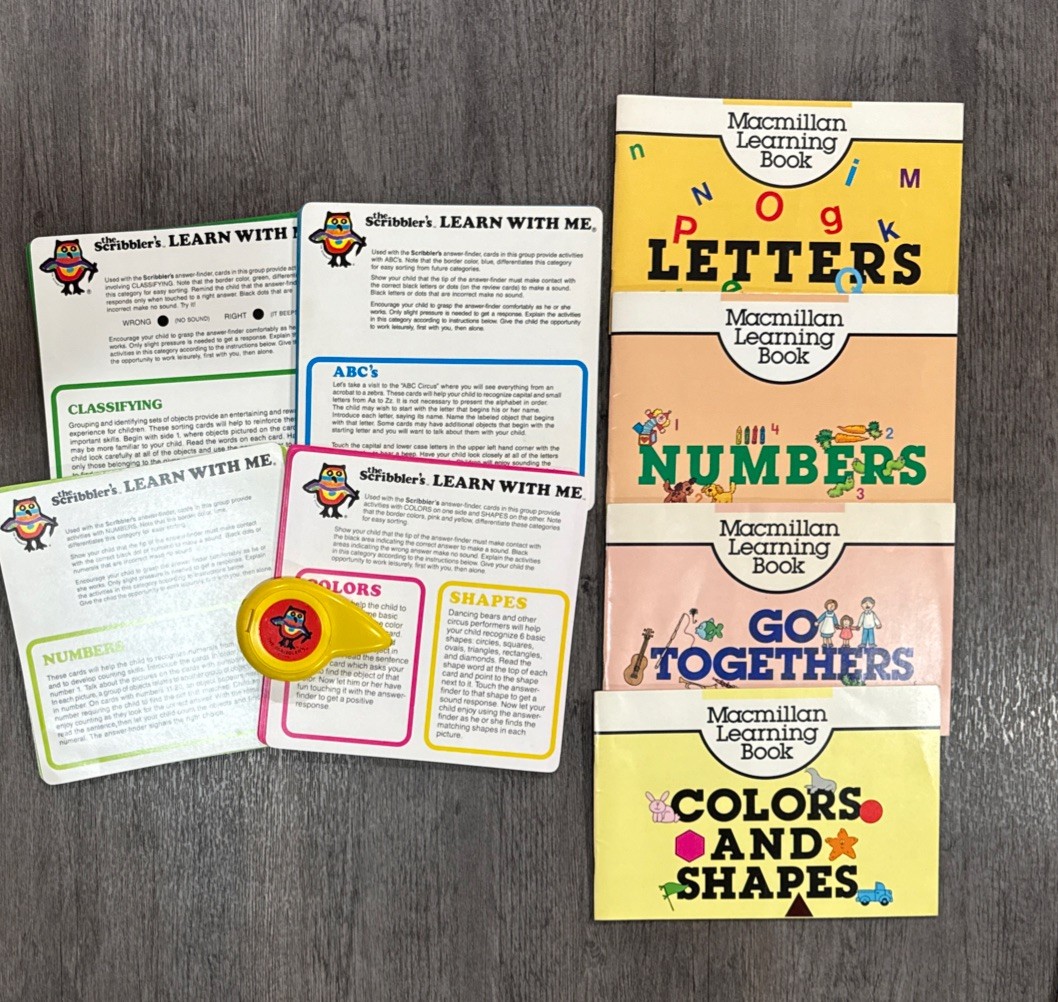 The Scribblers Learn With Me 1980s Books Cards Learning Drawing Toy
