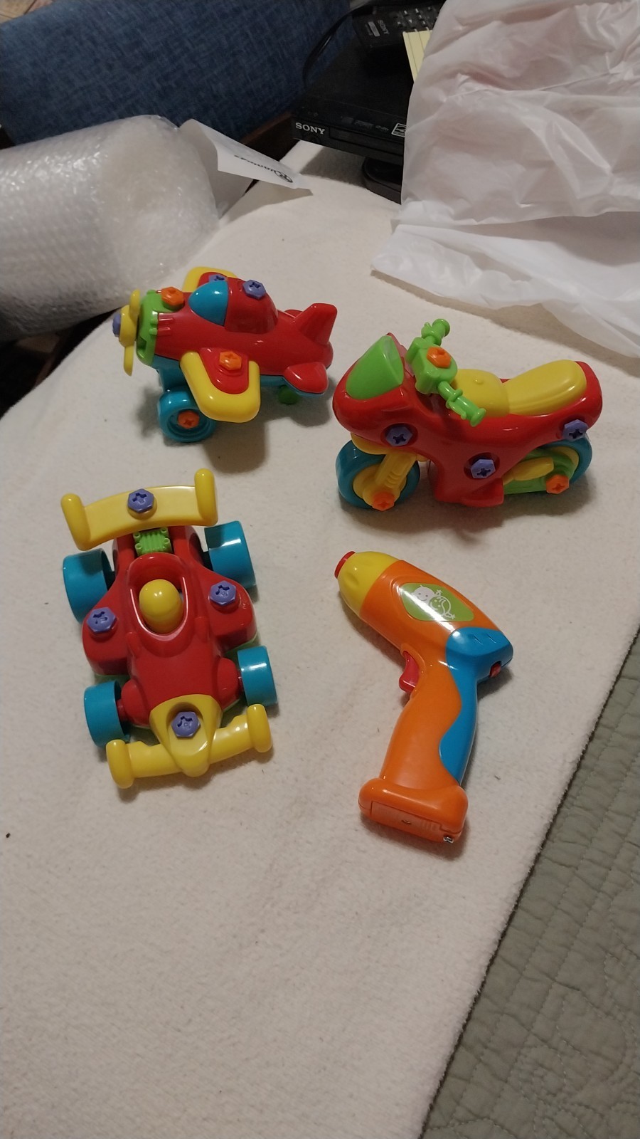 Create & Design Lakeshore Drill Kit + Play Go Set of Vehicles- parts for both