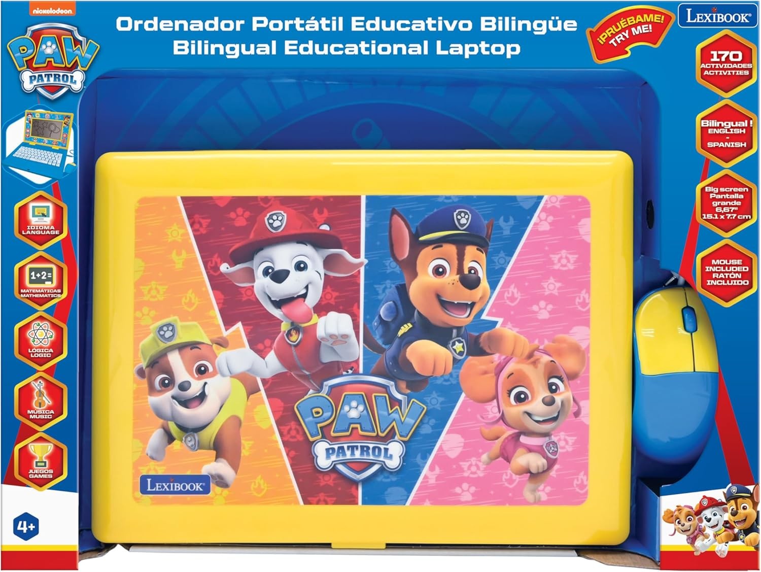 Paw Patrol Bilingual Educational Laptop for Kids – English/Spanish 170