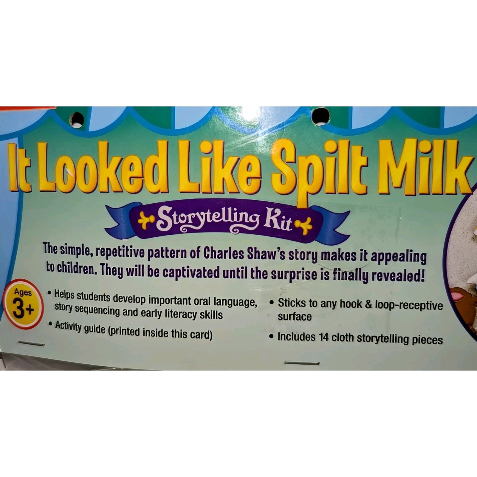 Lakeshore It Looked Like Spilt Milk Book Storytelling Kit 14 Pc Charles Shaw NEW