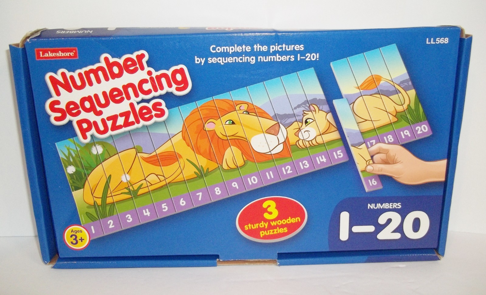 EUC Lakeshore Learning Sequencing Numbers 1-20 Sets (3) wooden puzzles school
