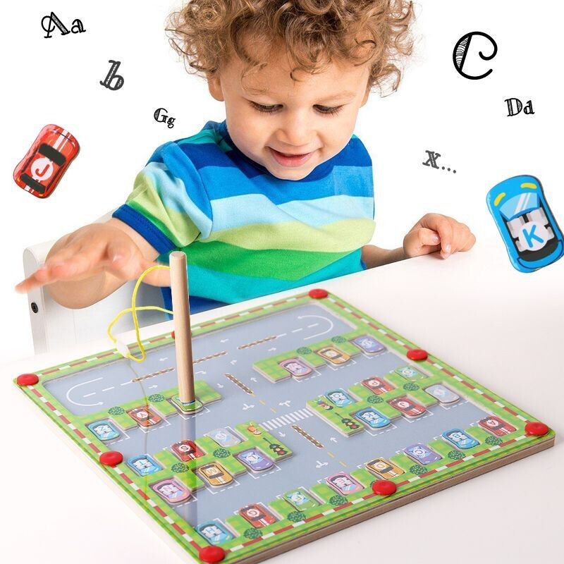 Magnetic Alphabet Maze Board Alphabet Puzzle Fine Motor Toys Alphabet Learning