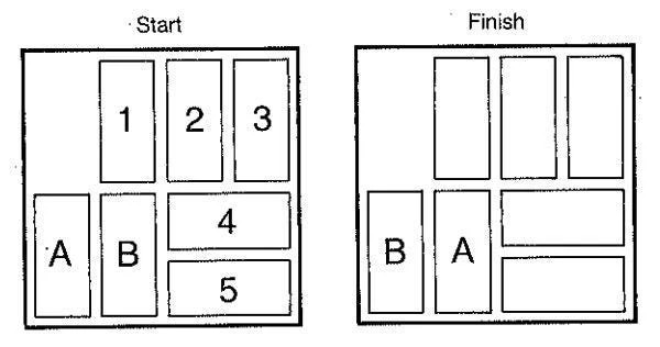 The A and B Puzzle – Modern Recreation of a Classic Sliding Puzzle – Large 3D