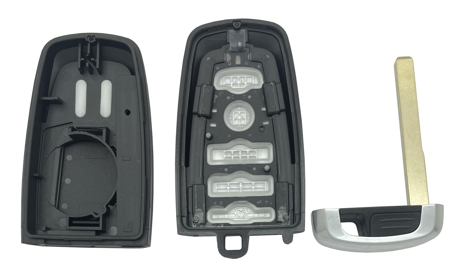 Horande Replacement Key Fob Shell fit for Ford Fusion Edge Mustang s, Silver