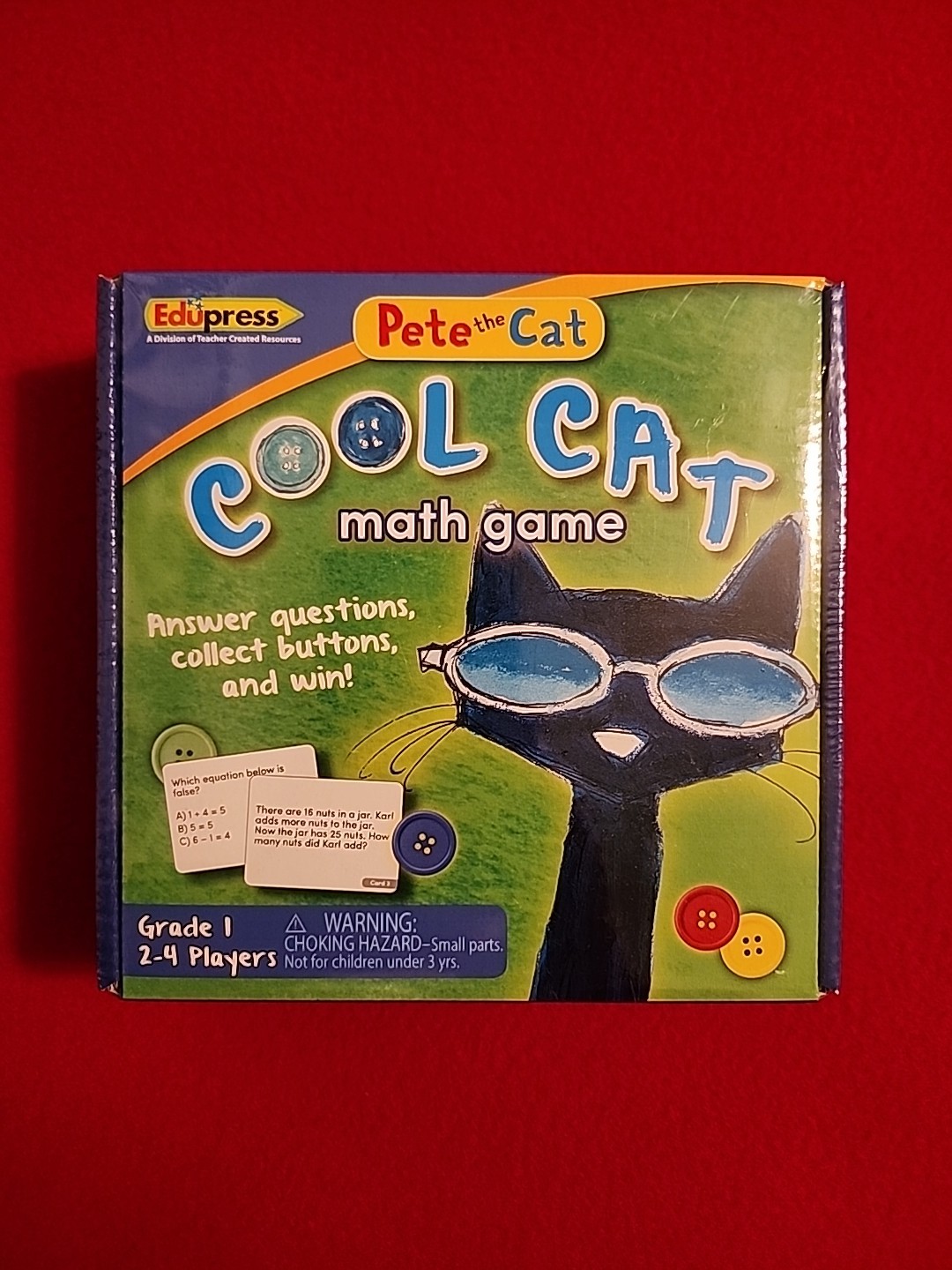 Pete the Cat Cool Cat Math Game Grade 1 for 2 to 4 players Sealed Brand New.