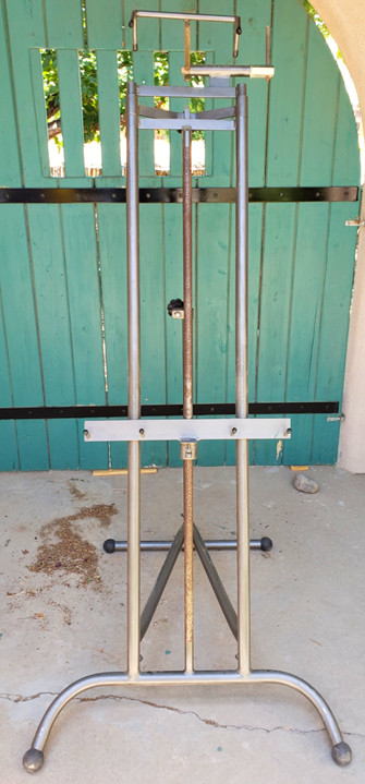 Artist’s steel floor easel, collapsible, vintage, commercial/educational