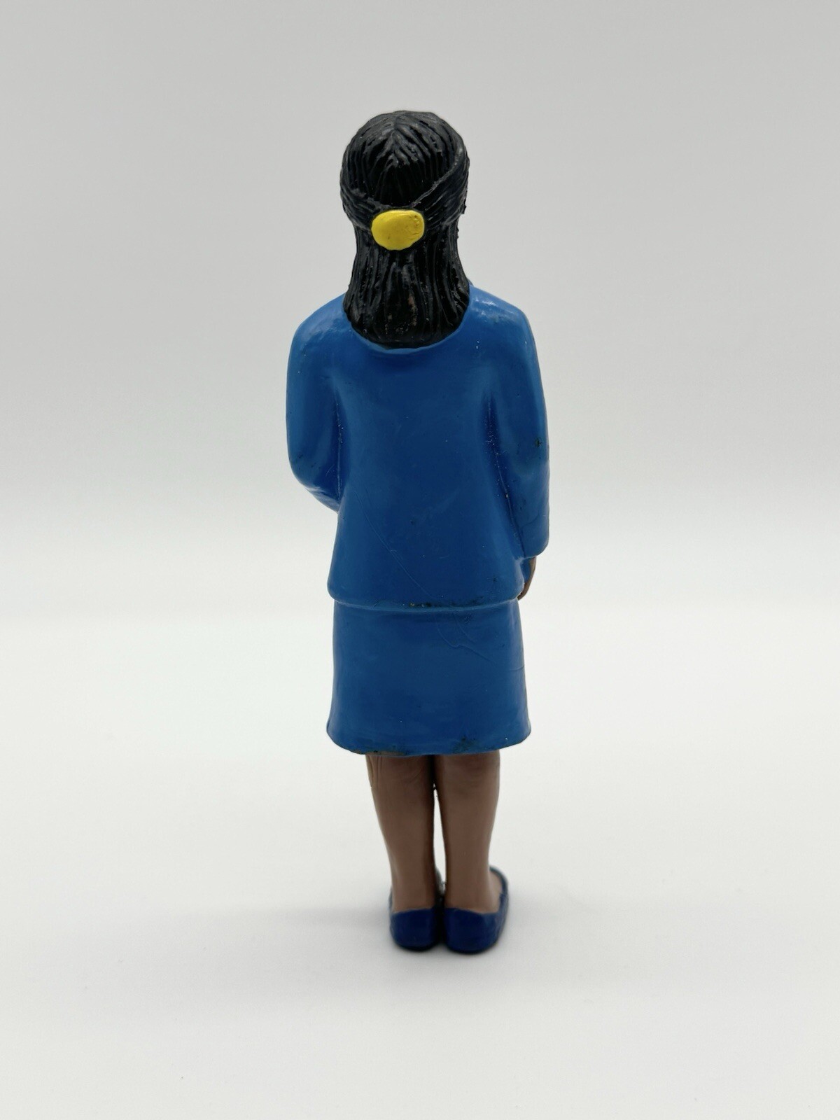 Vintage Business Woman African American Figurine Doll 5” Community Block People