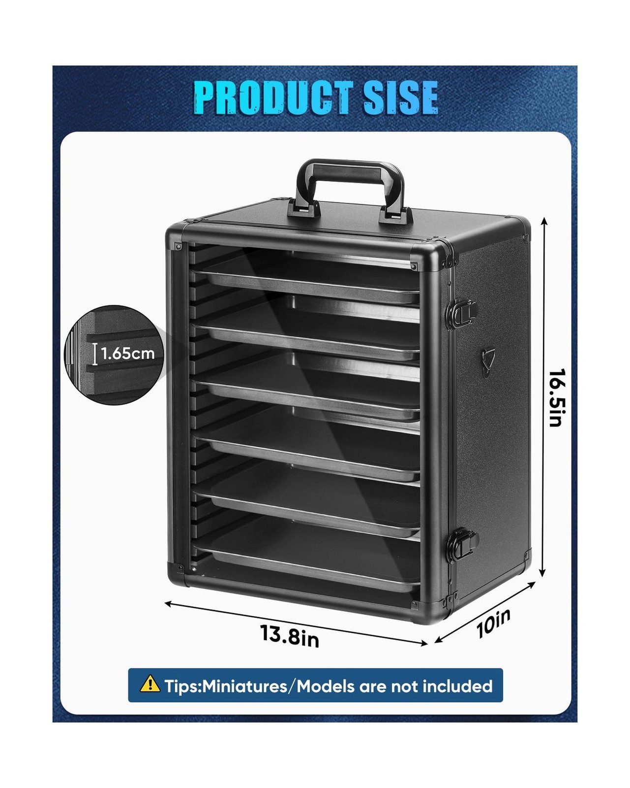 ONULISS Miniatures Storage Case Miniatures Transport Case Aluminum Alloy Fram…