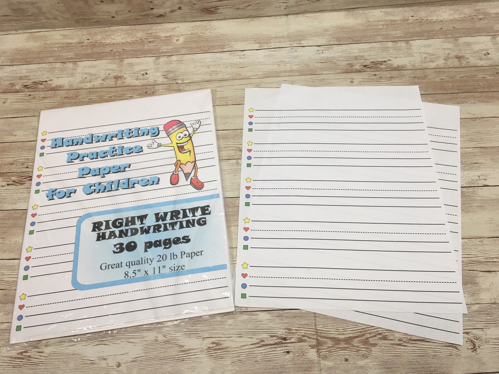 RightWrite Handwriting – Handwriting Practice Paper For Children – 30 Sheets