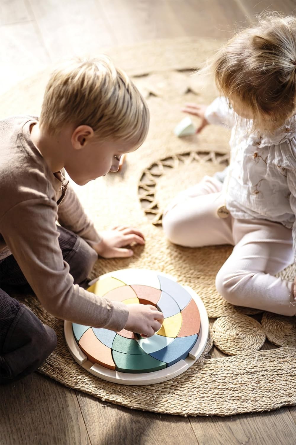 Small Foot Colours Safari, Wood, Creative Building & Stacking Puzzle Game, for K