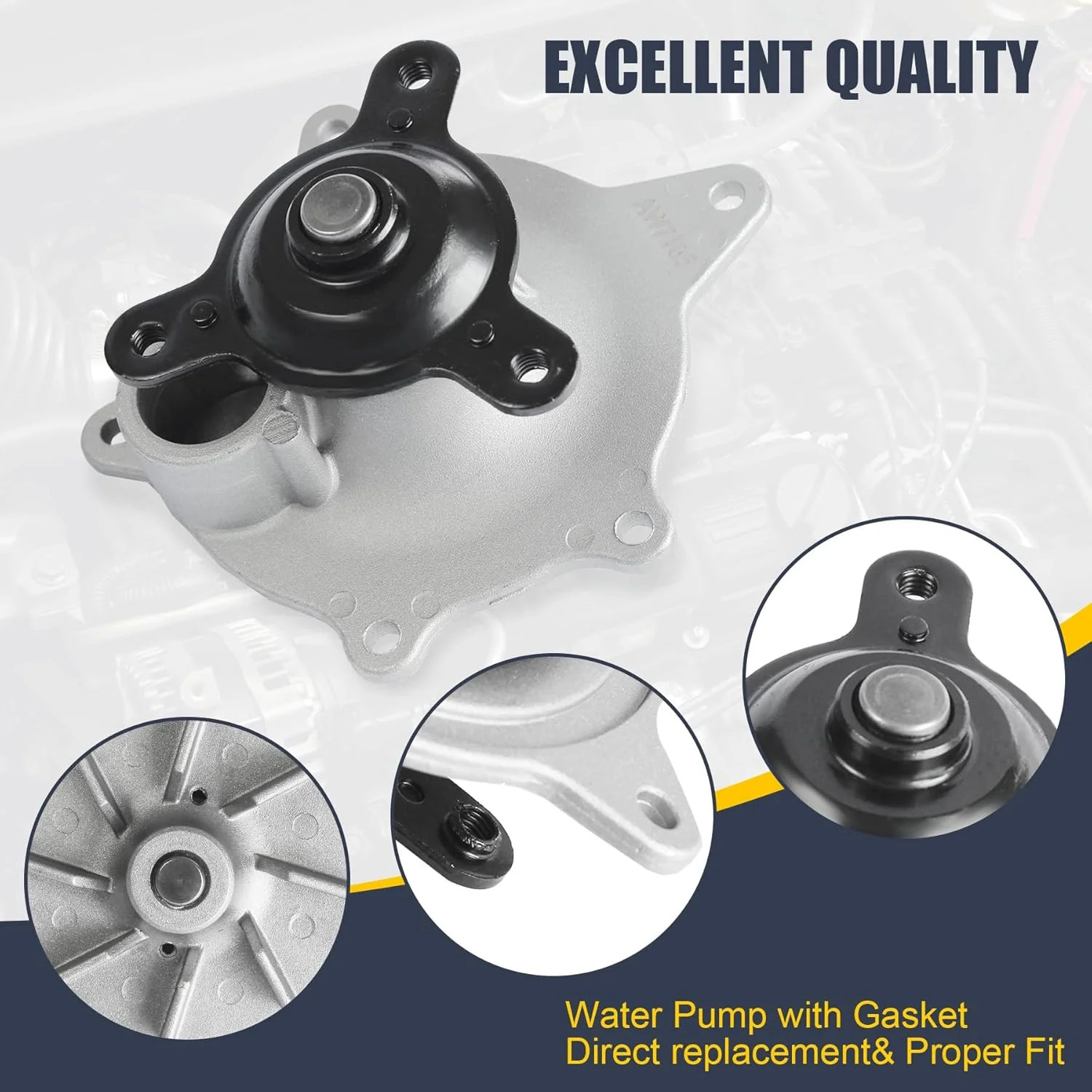 Water Pump W/Gasket 4781157AA AW7165 Replacement For Chrysler Town & Country 200
