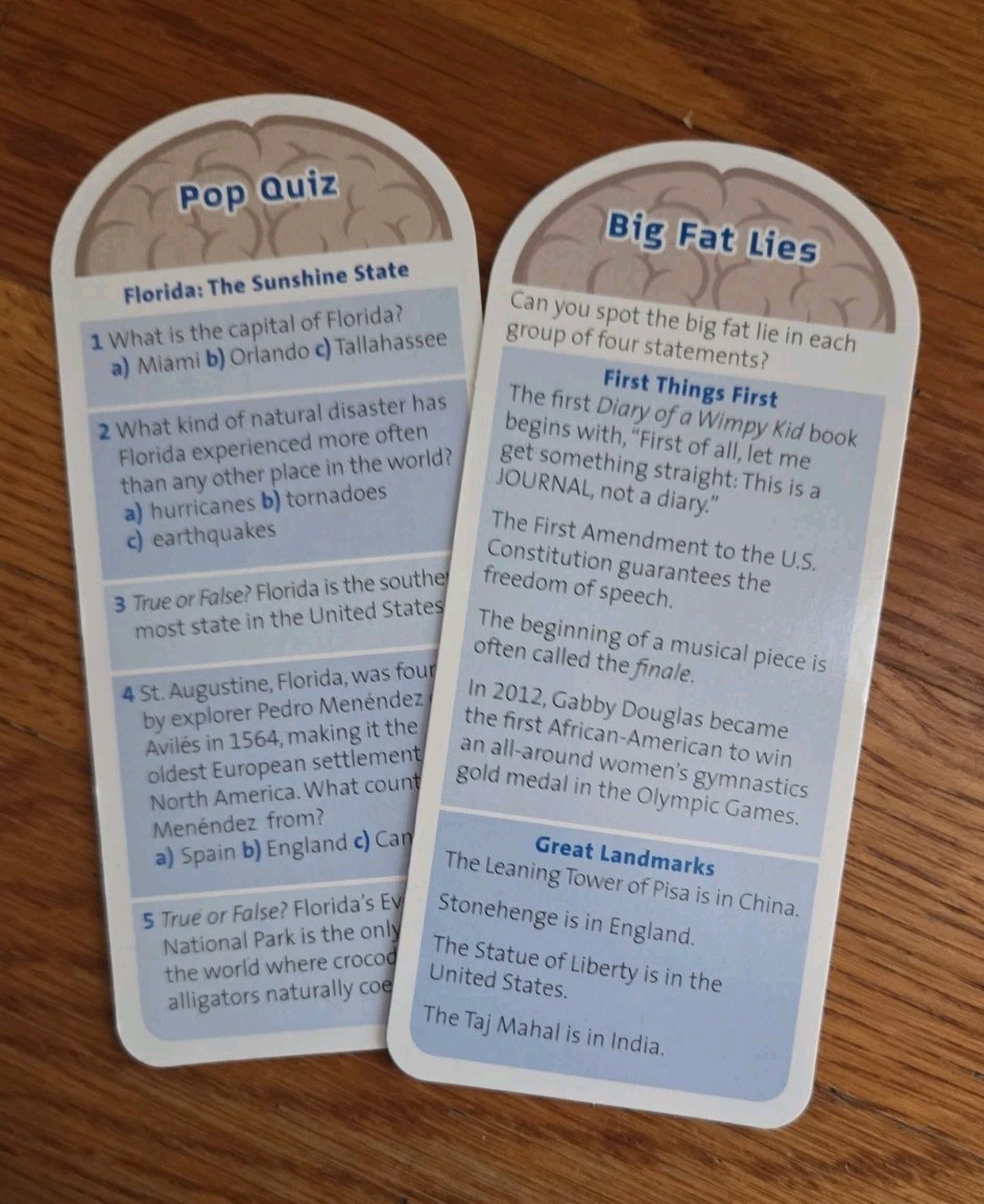 Melissa & Doug Smarty Pants Grade 4 Brain Building Cards ?s Puzzles FREE SHIP