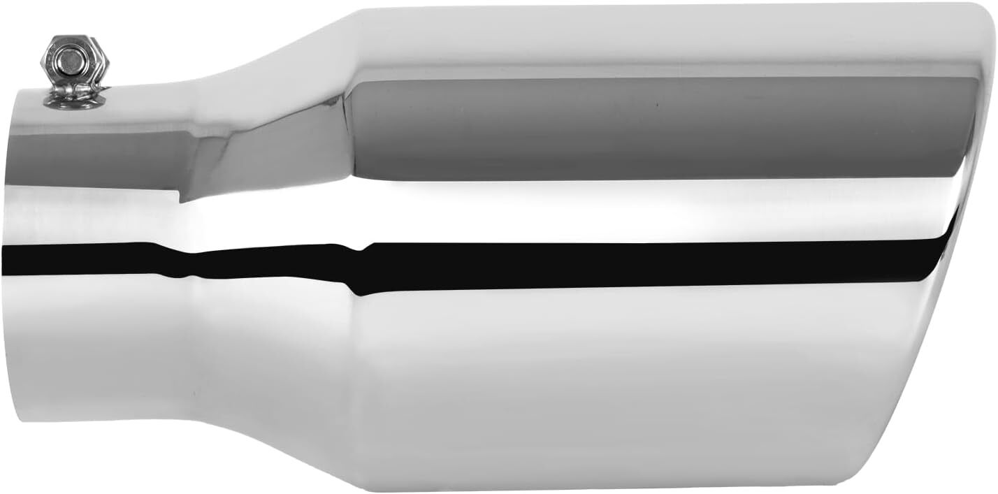 Stainless Steel 4 Inch Inlet Diesel Exhaust Tip Tailpipe, 6″ Outlet 12″ Long