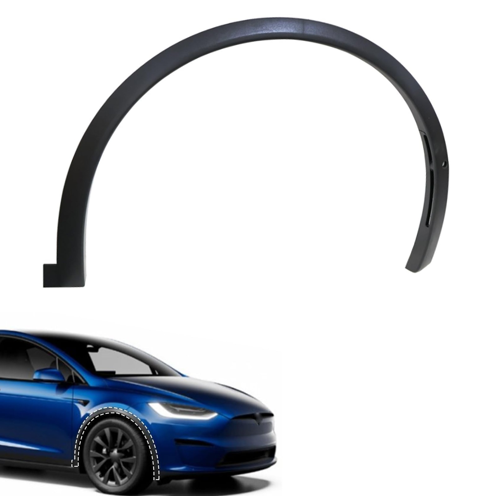 FZJDSD Black Front Right Side Fender Flare w/Sensor Hole 1035289-00-L Compati…