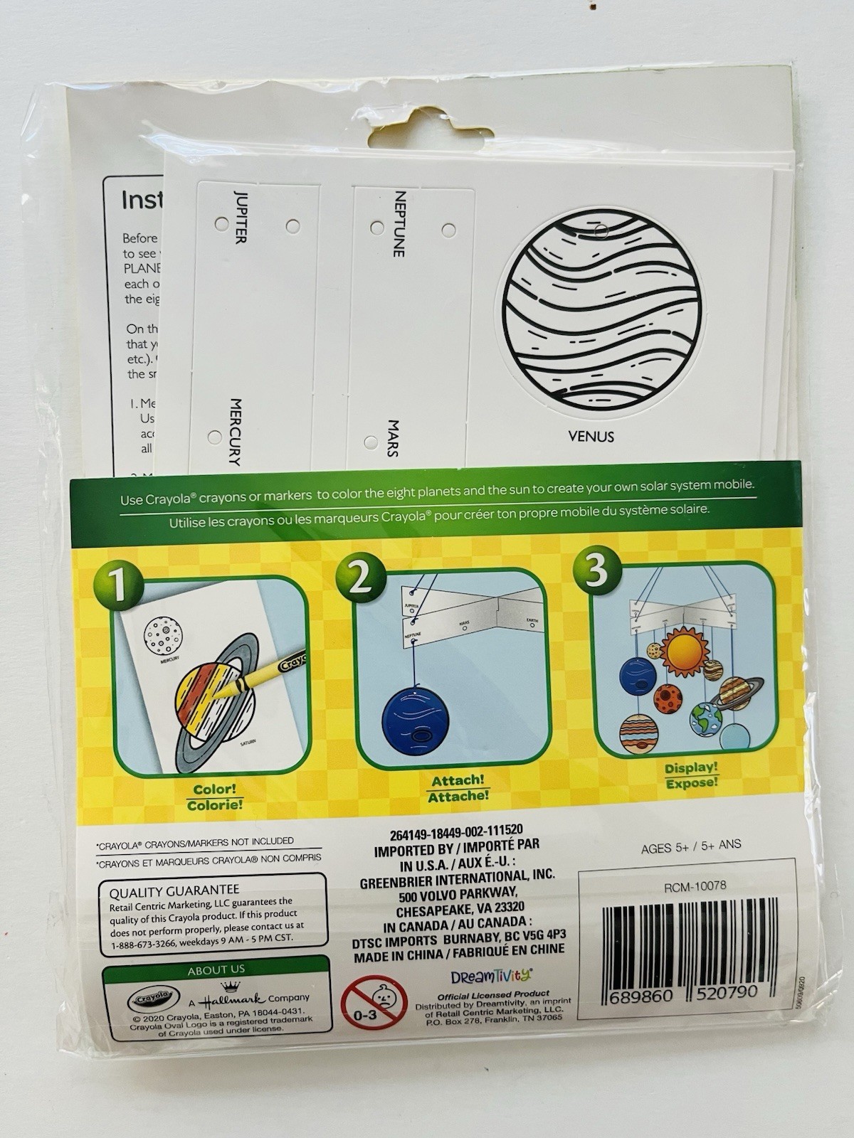 Crayola Solar System Mobile Creative Classroom Hanging Teaching Tree Classroom