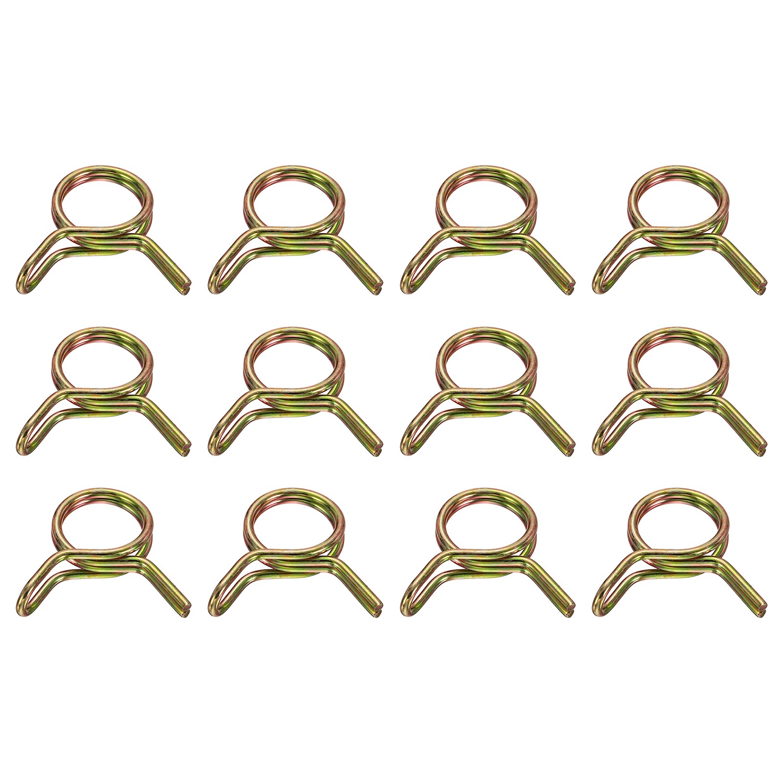 12Pcs 8mm ID Double Wire Spring Hose Clamp Spring Clips Clamps