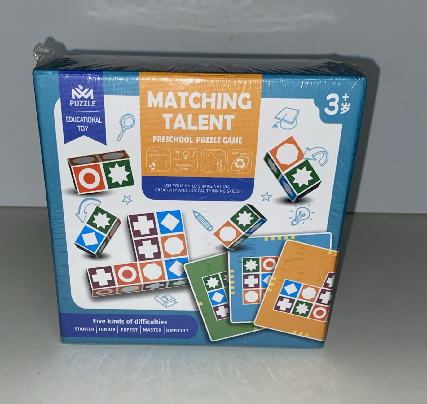 Matching Talent Preschool Puzzle Game Wooden Matching – 5 Difficulties New
