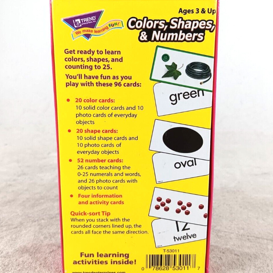 Colors, Shapes, & Numbers Skill Drill Flash Cards by Trend Enterprises