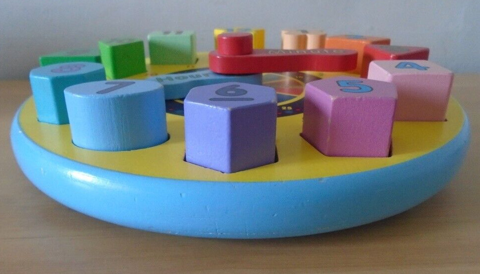 Melissa & Doug Learning Wood Shape Sorting Clock