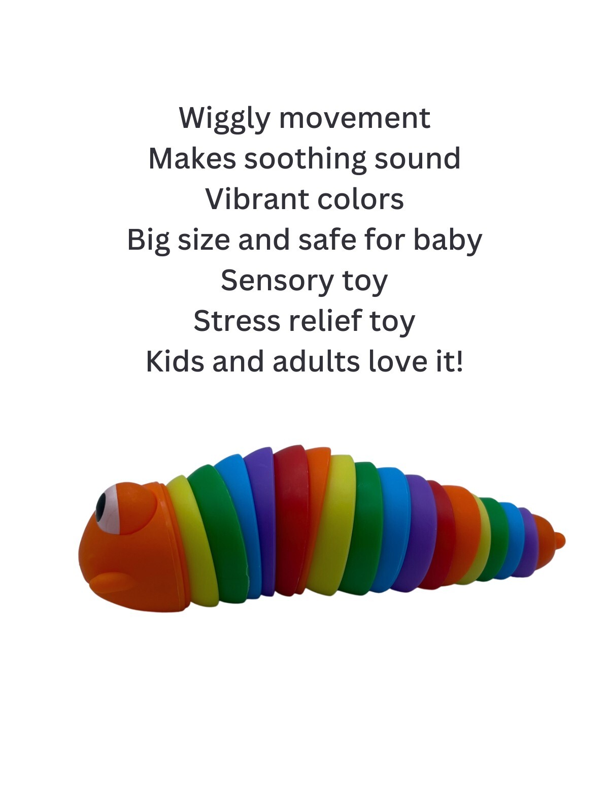 Sensory Slug Fidget Toys 3D Printed Articulated Stretch Slug Toy Caterpillar