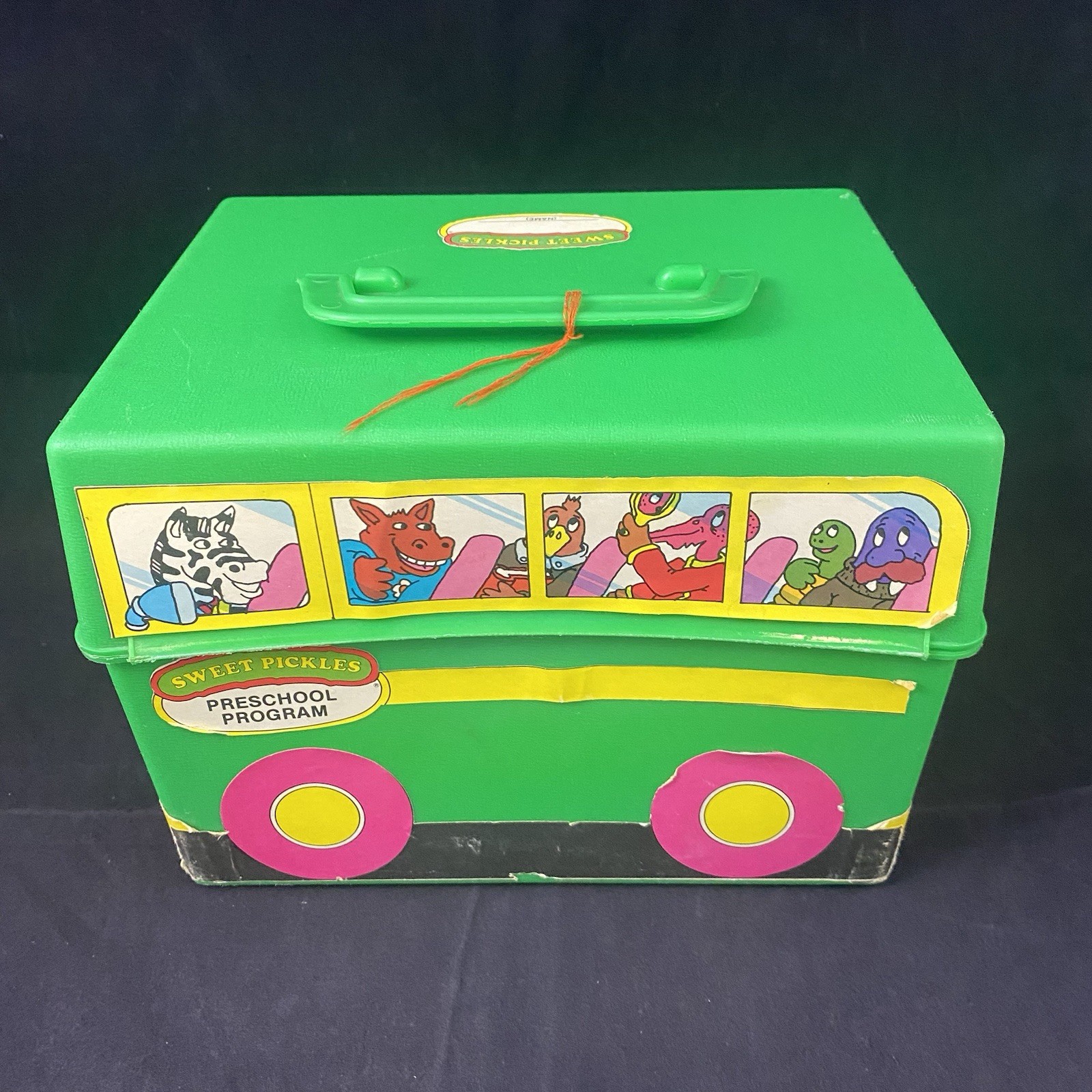 Vintage Sweet Pickles Preschool Program Learning Case Activity Bus Full w/ Cards