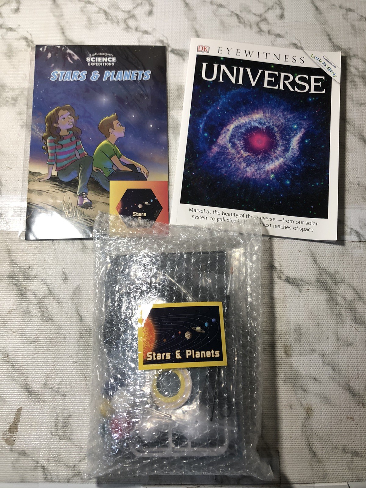 Little Passports Science Kit and Books STARS & PLANETS NEW & SEALED 4 Christmas