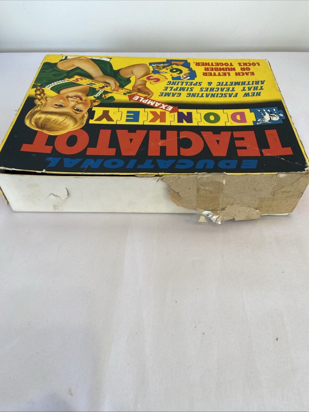 Vintage 1964 Educational Teachatot letters picture & Numbers locking game