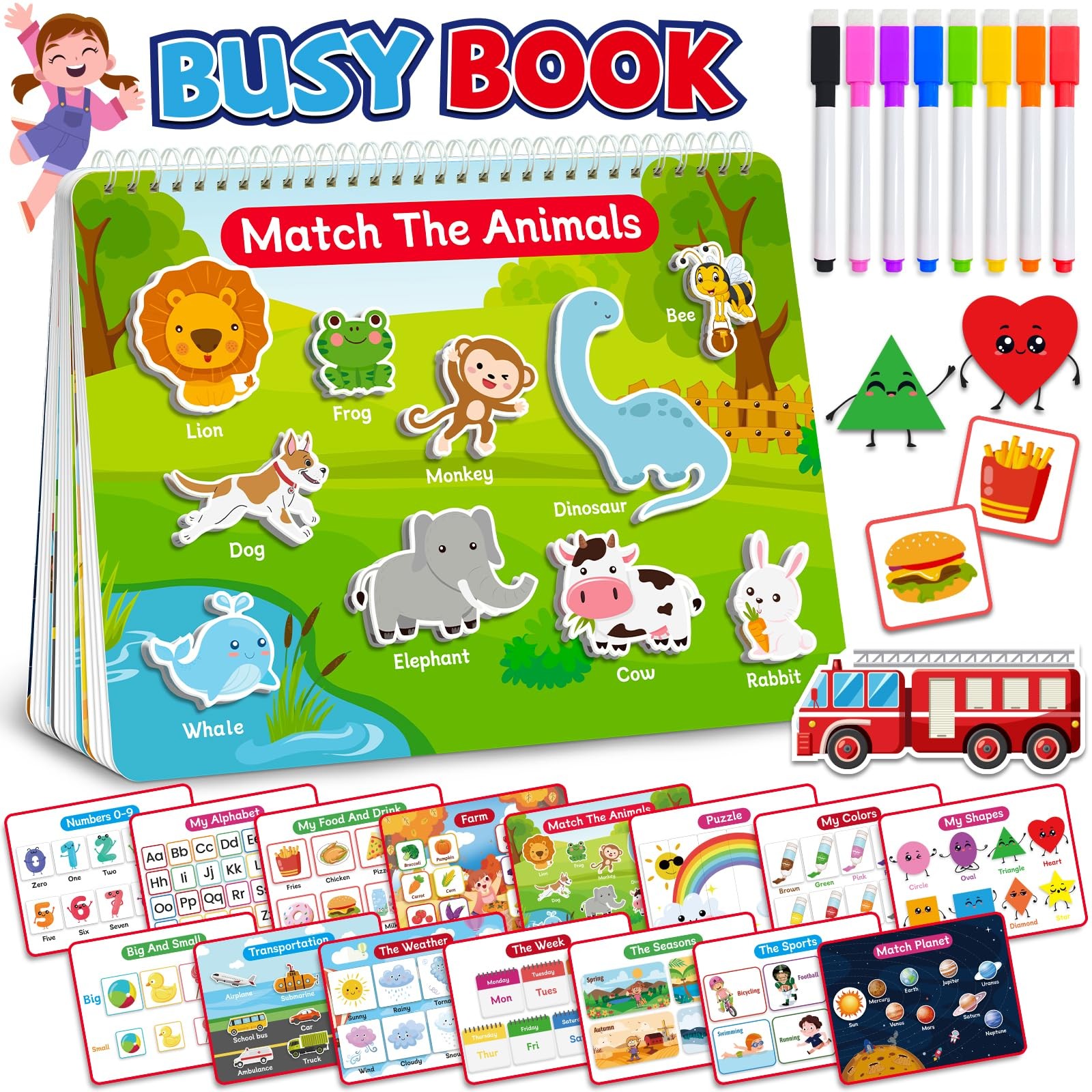 Montessori Preschool Busy Book for Toddlers 3-5, Preschool Learning Activitie…