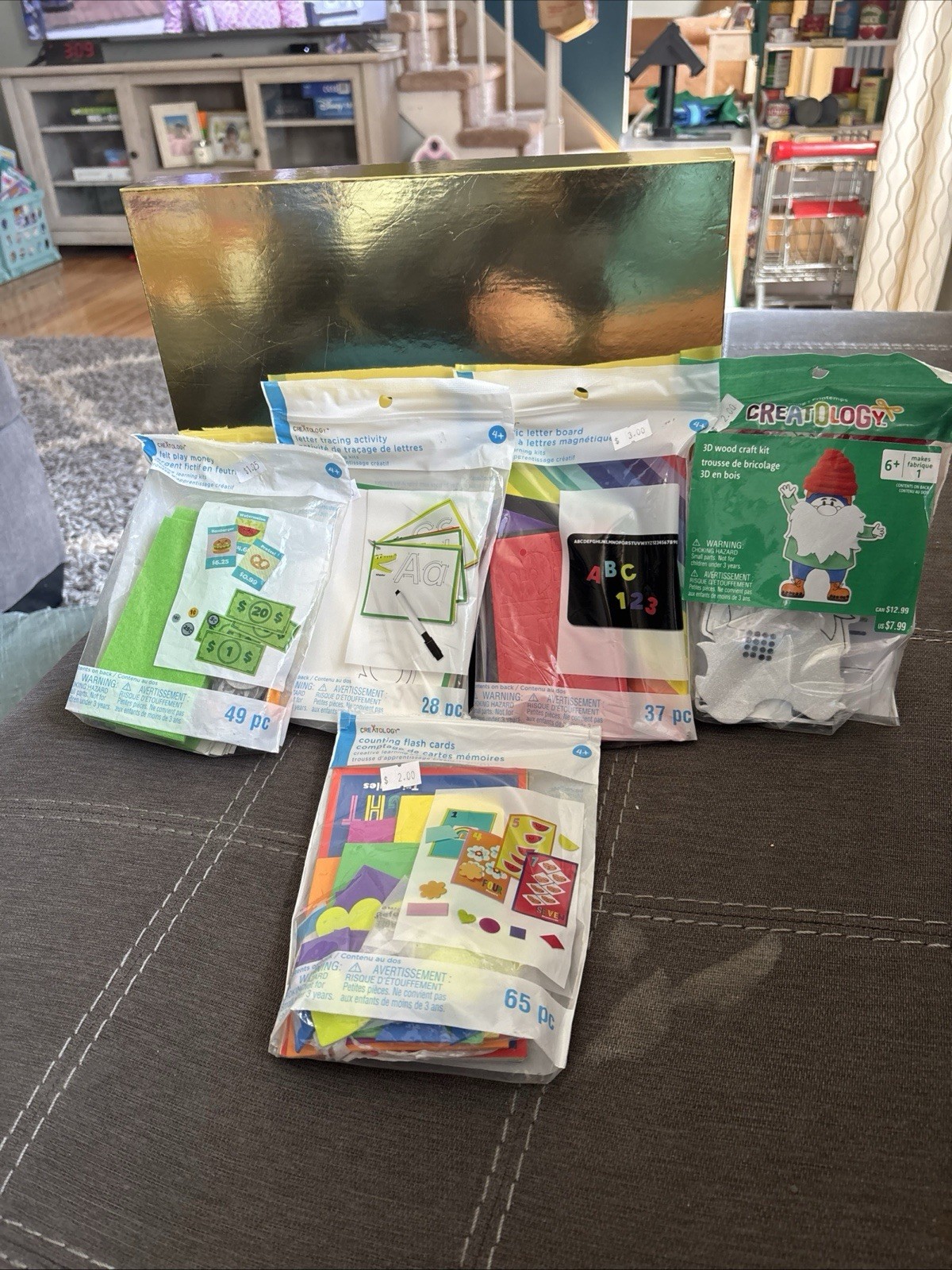 Lot Of 5 Creatology Crafts Felt Money, Magnetic Letter Board, Wood Craft