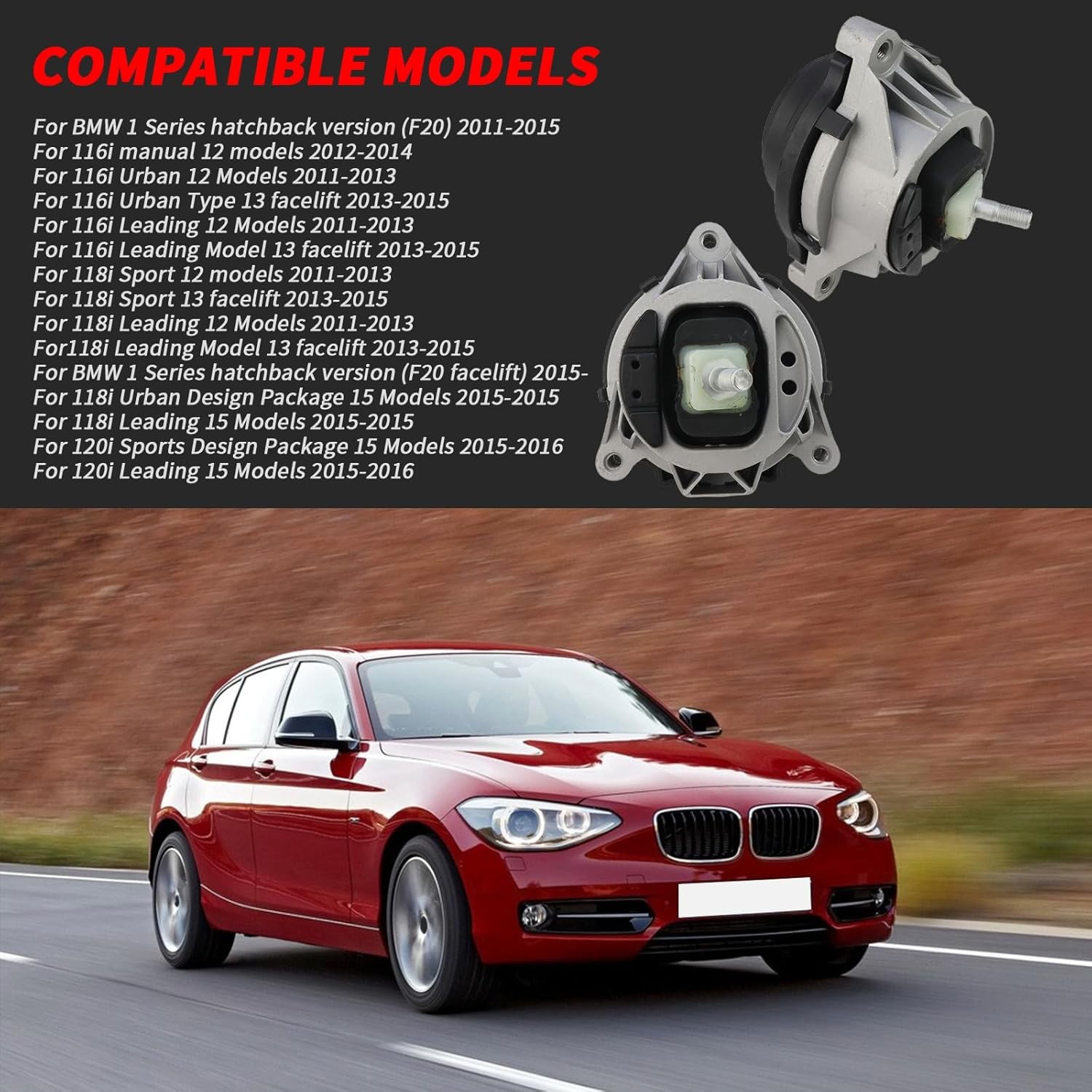 Motor Engine Mount Left+Right for BMW 125i 328i 320i 328i 428i M235i M240i 335i
