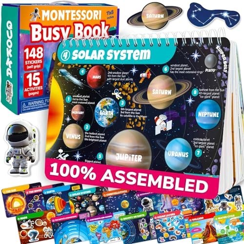 Montessori Busy Book for Kids 4-8 | Educational Learning Activities for Toddlers