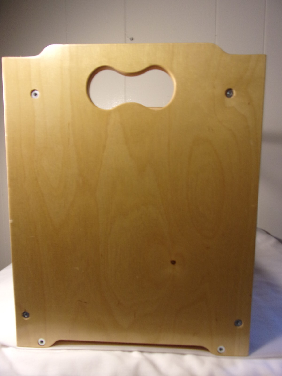 Vtg GUIDECRAFT Wooden Divided Book Or Toy Storage Tray Carrier Rack With handle