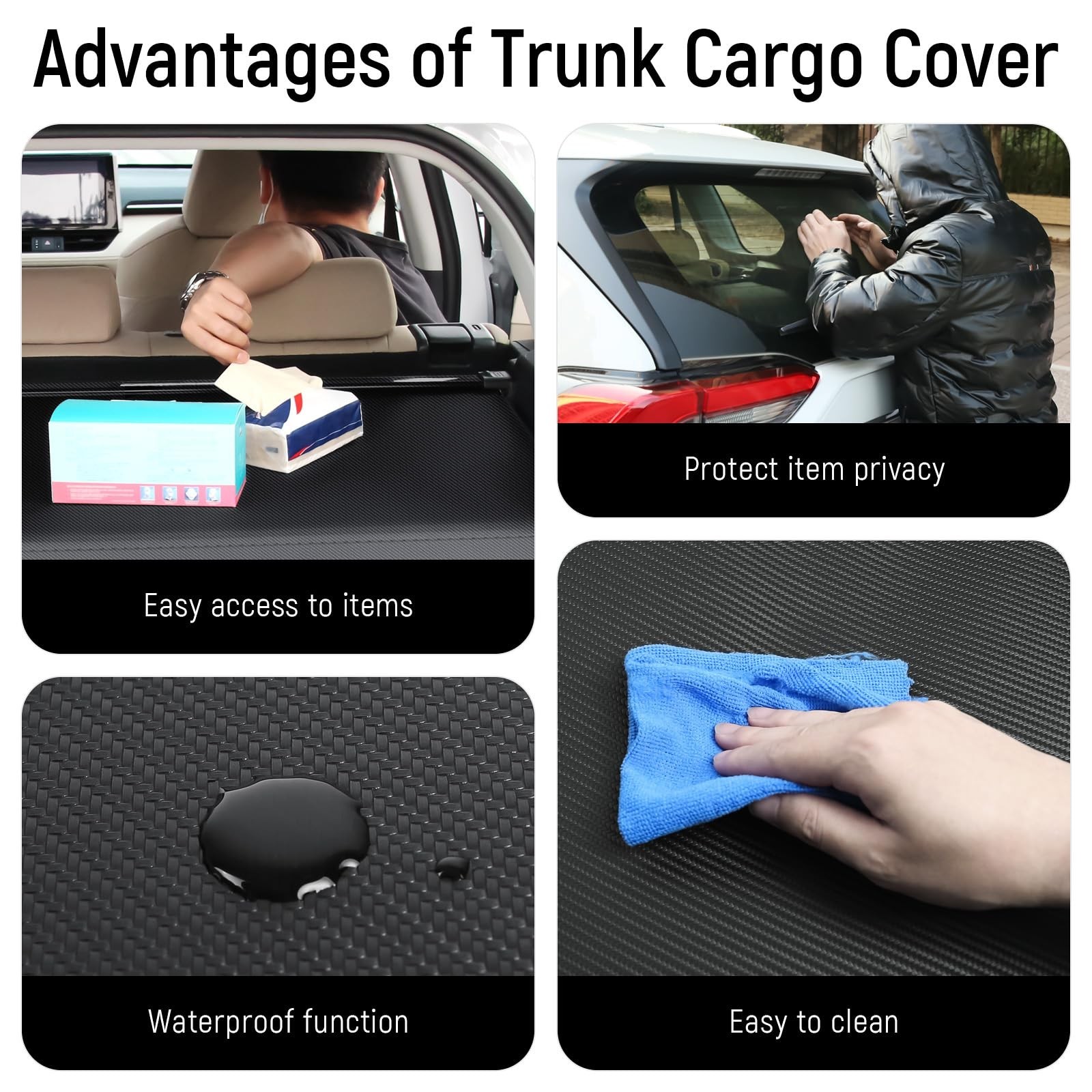 Cargo Cover Compatible with Toyota RAV4 2018 2017 2016 2015 2014 2013 Accesso…