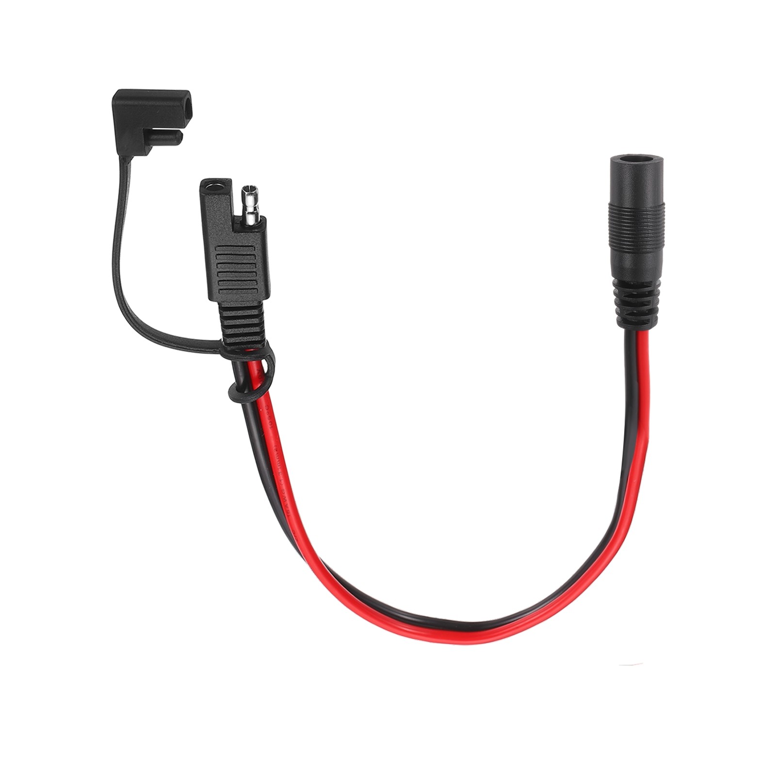 SAE to DC 5521 Female Adapter,1FT with Waterproof Cover for Solar Panel Portable