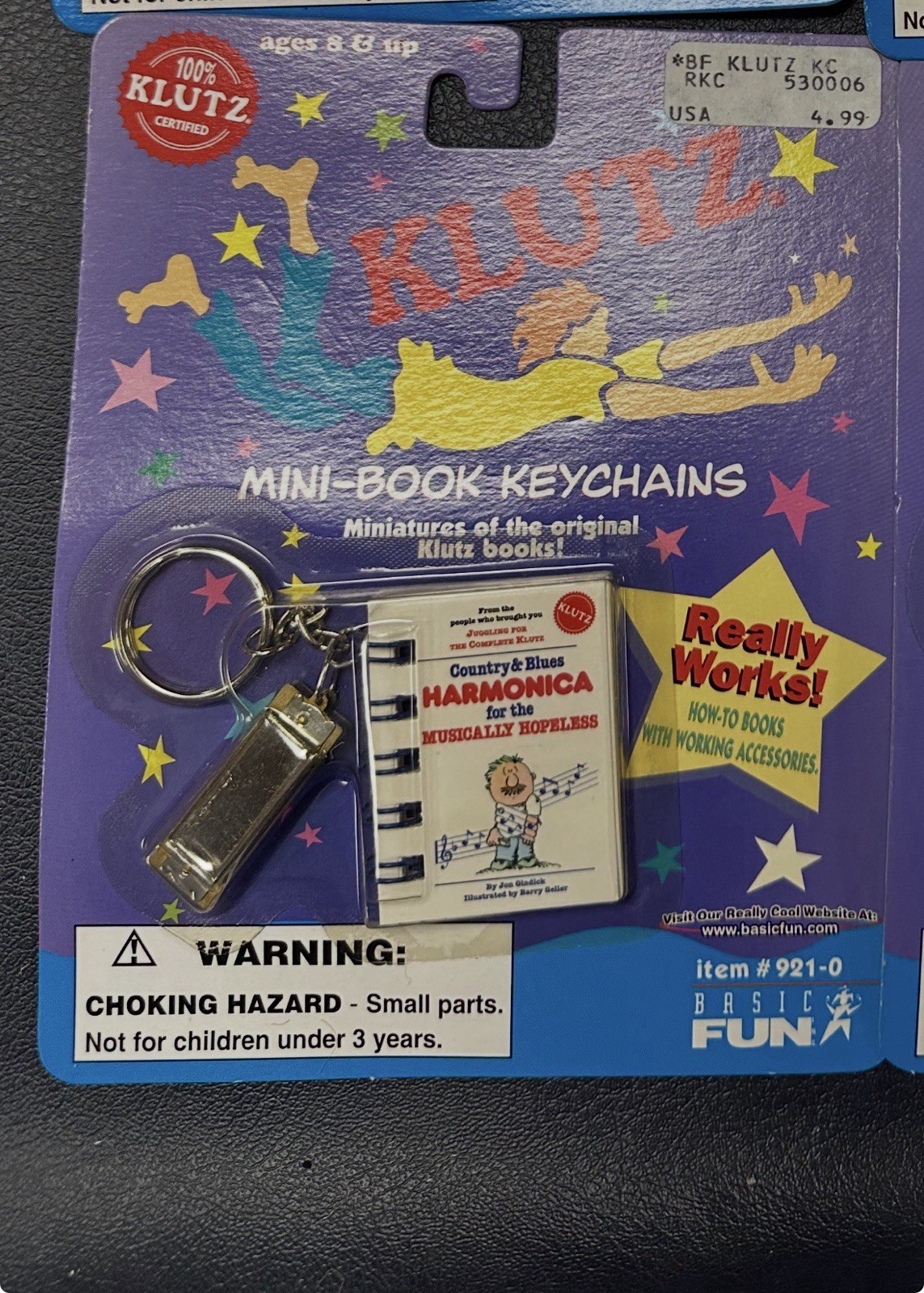 Vintage 1998 Basic Fun Klutz Mini Book Keychain Set Of 3