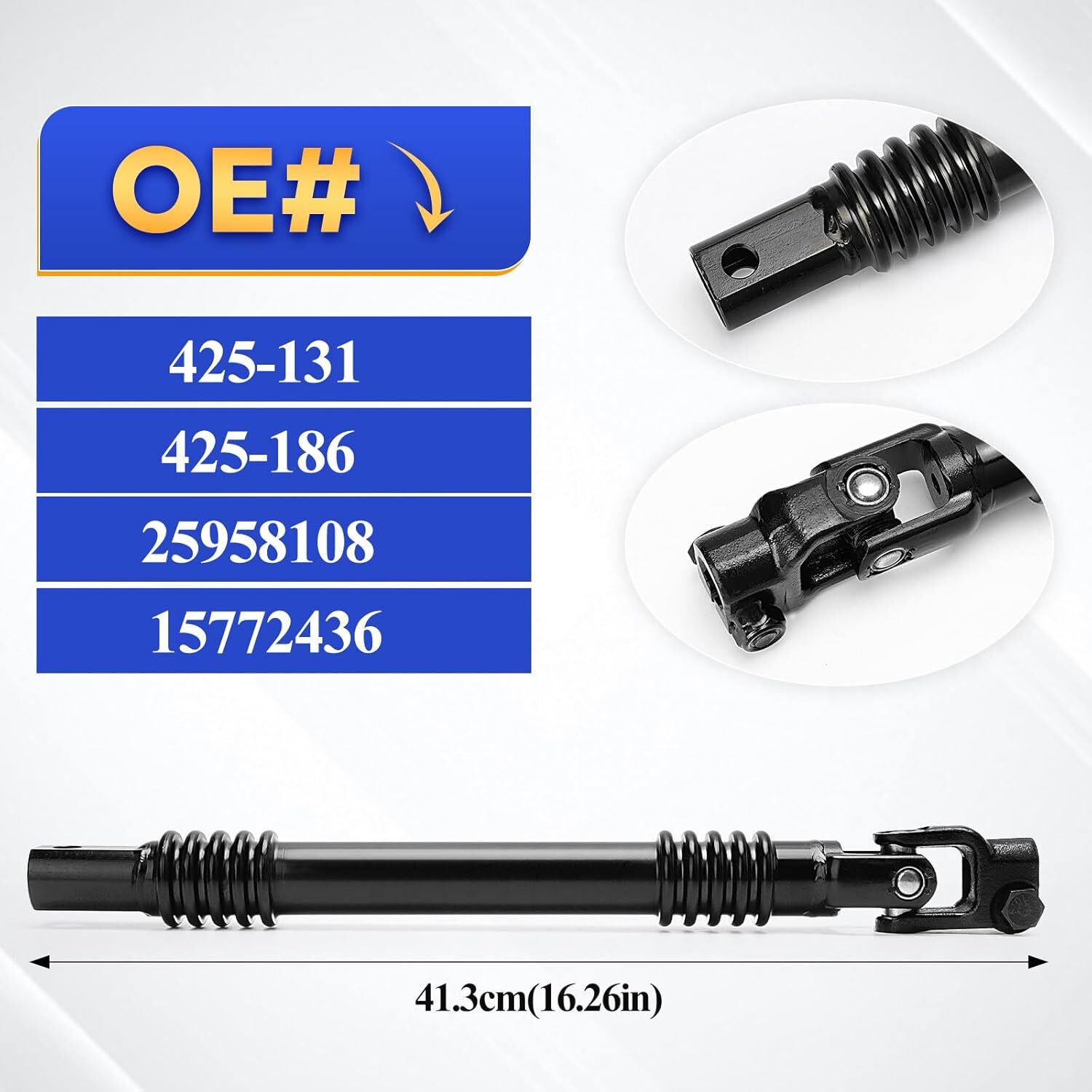 425-131 Lower Steering Shaft w/U-Joint Compatible with 2001-2010 Chevy Silverado