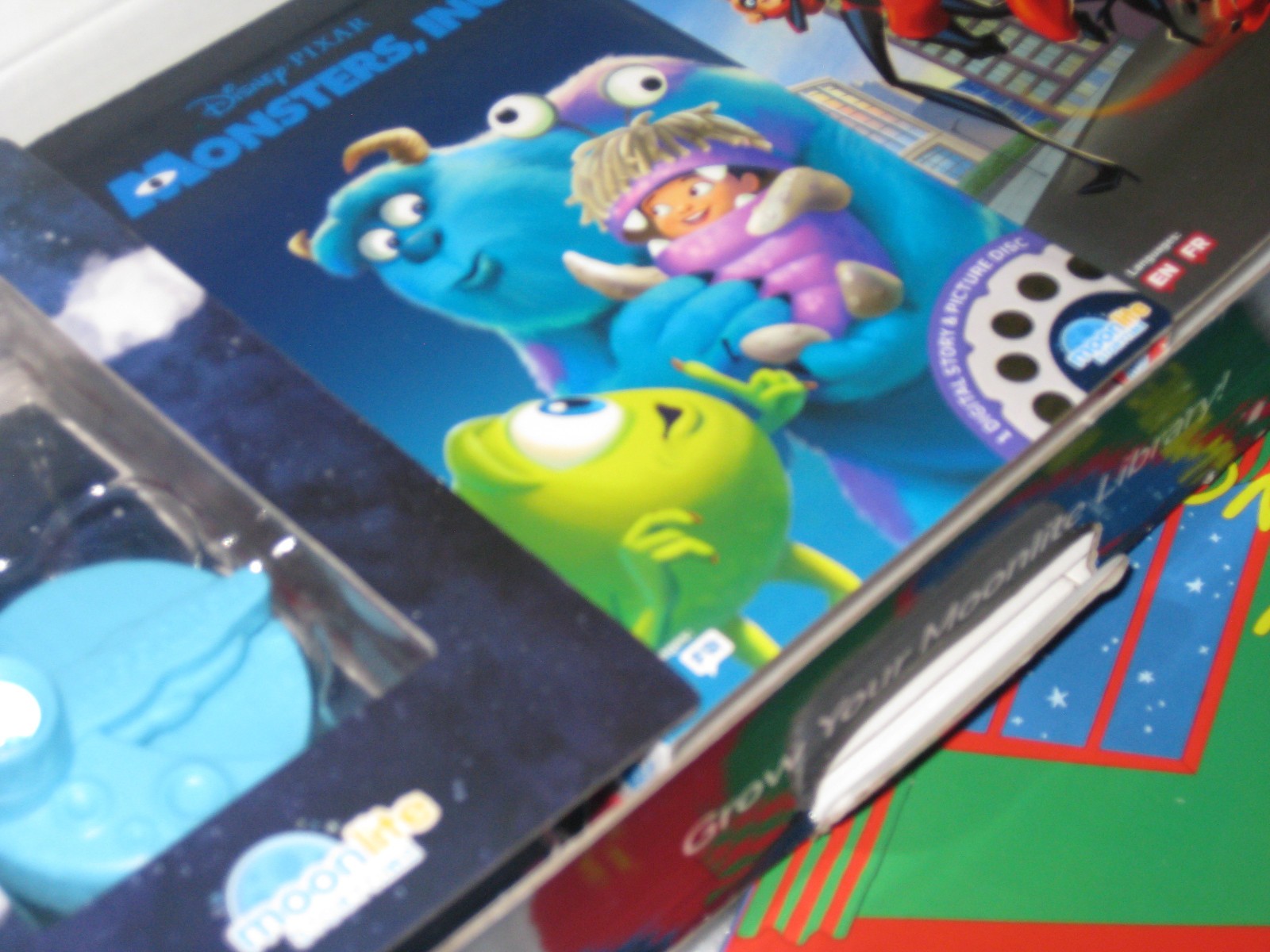 Disney Pixar Moonlite Story Time Projector & Movie Lot Of 5 Disk Sets In Cases