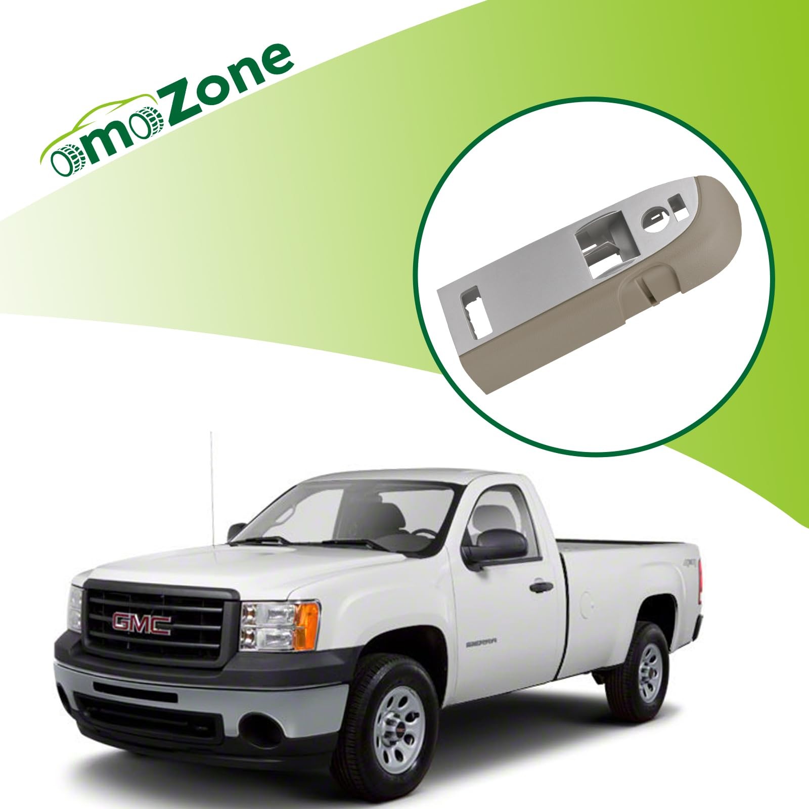 omoZone Window Switch Bezel Cover Front Left For Pickup 2-Door, Cashmere FL
