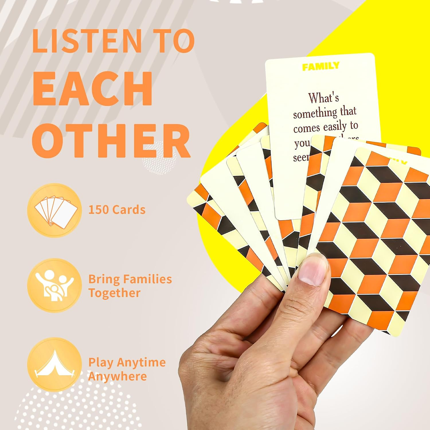 Conversation Cards 150 PC, Meaningful Family Conversation Cards, Engaging Fun Ca