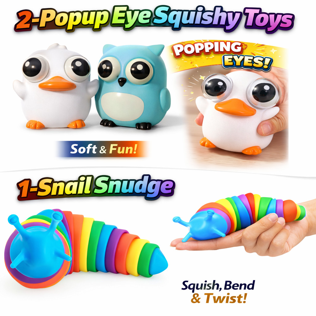 Sensory and Fidget Toy Set for Kids – 20-Piece Colorful Fidget & Sensory Toys