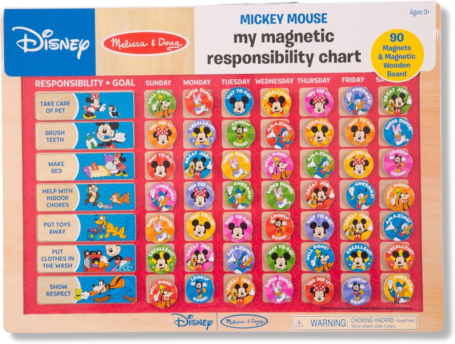 Mickey Mouse Clubhouse My Magnetic Responsibility Chart Toddler Routine Kids