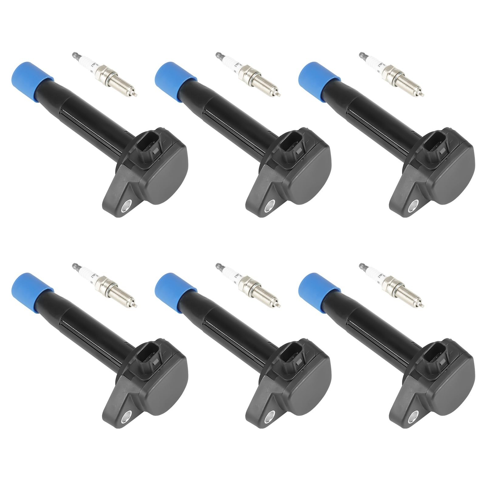 6 Sets Black Ignition Coil and Iridum Spark Plug Fit for Acura TL 2009-2014, …
