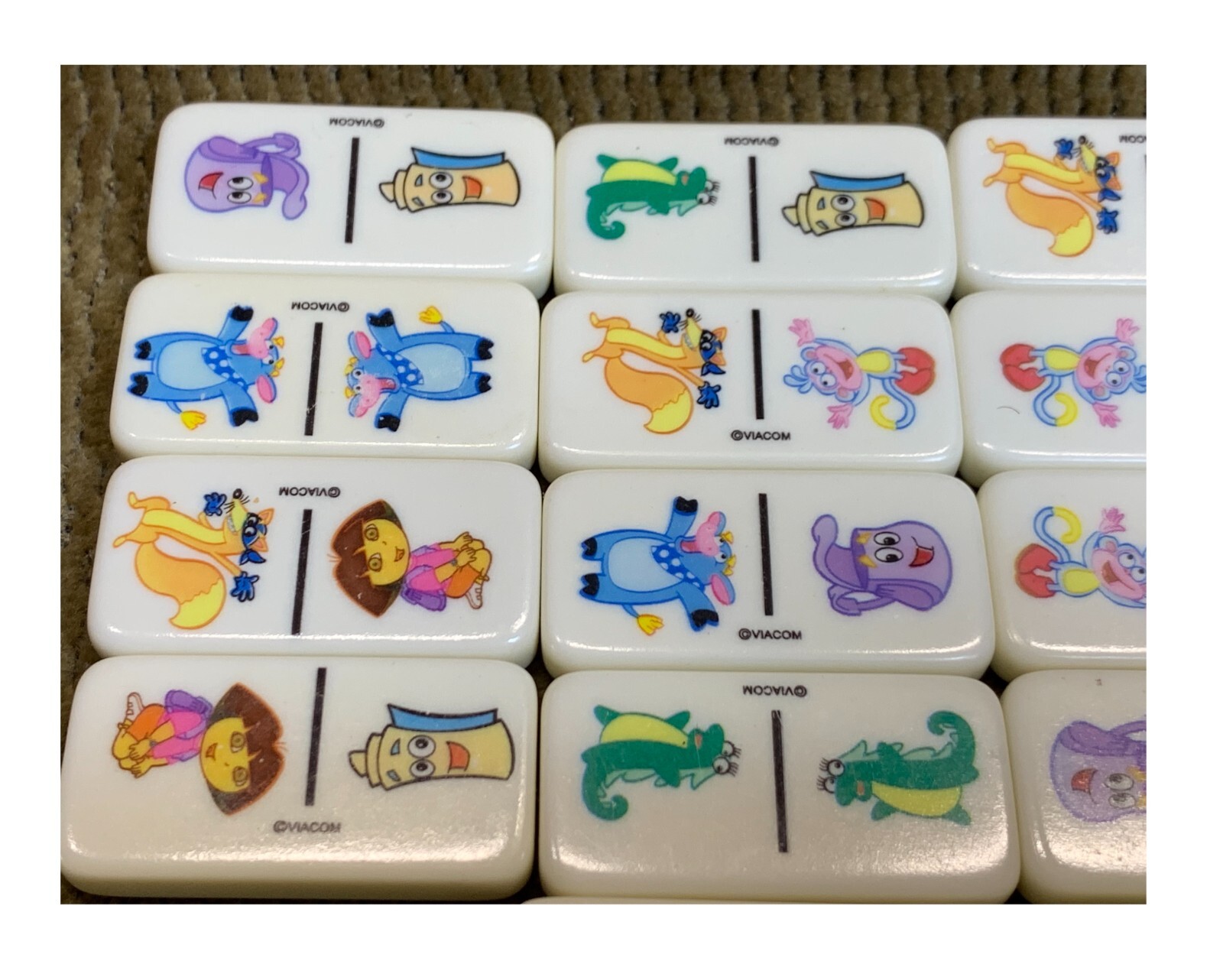 28 PIECES OF HARD TILE DOMINOES FOR DORA THE EXPLORER TILE GAME