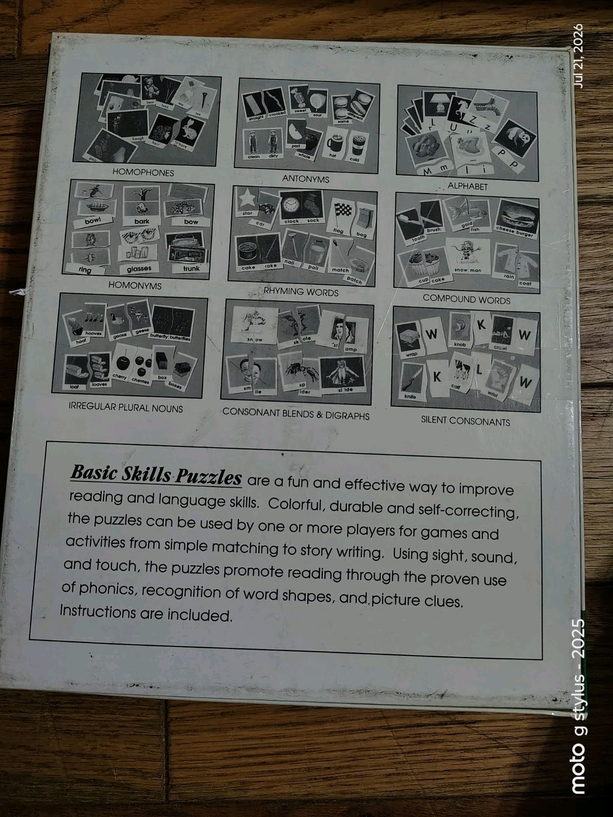 Didax Basic Skills Puzzles Synonym Hands On Phonics COMPLETE 60 Pc…