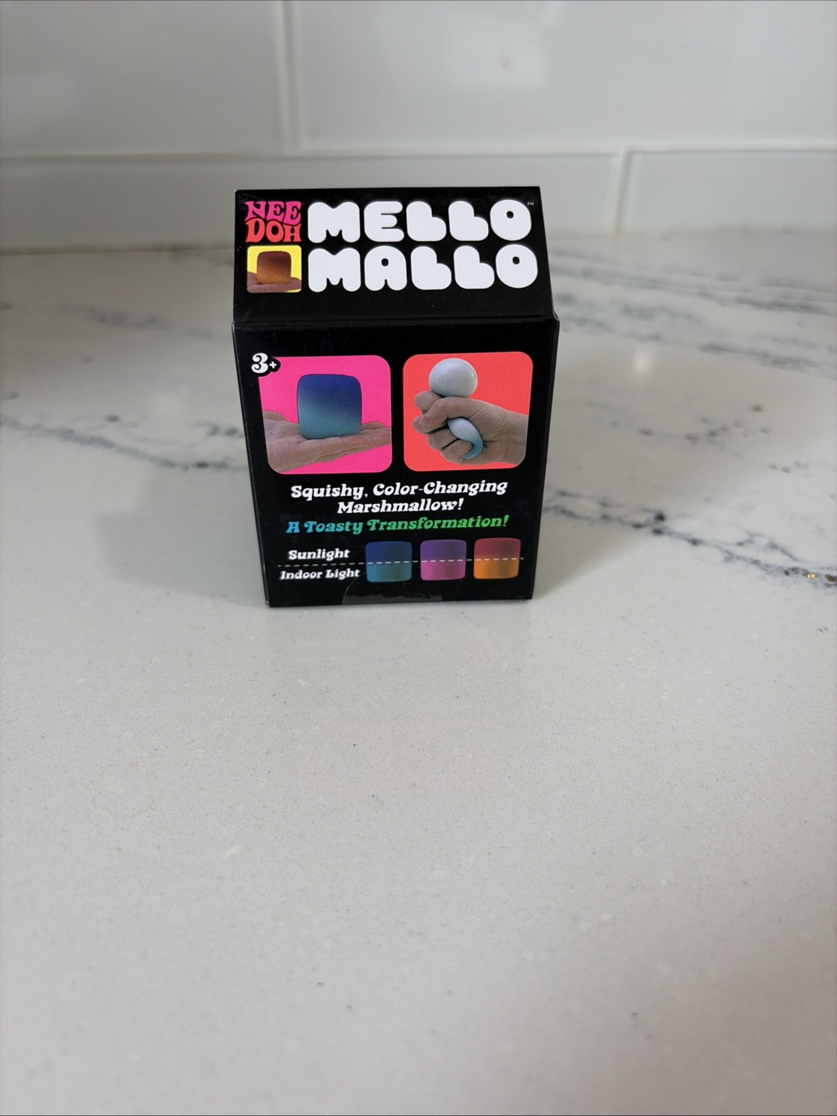 NEW Nee Doh Mello Mallo Color-Changing Marshmallow Squishy Squeeze Ball Pink
