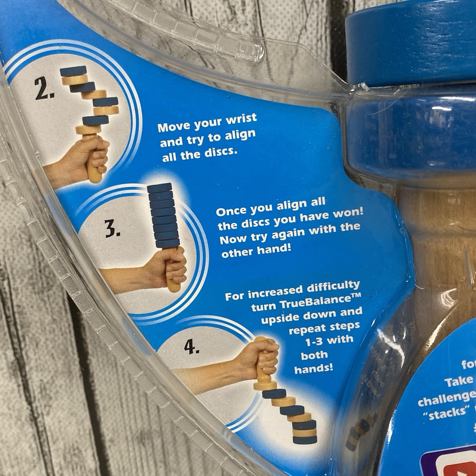 True Balance Coordination STEM Wooden Game Toy Blue Fine Motor Skills By Excite
