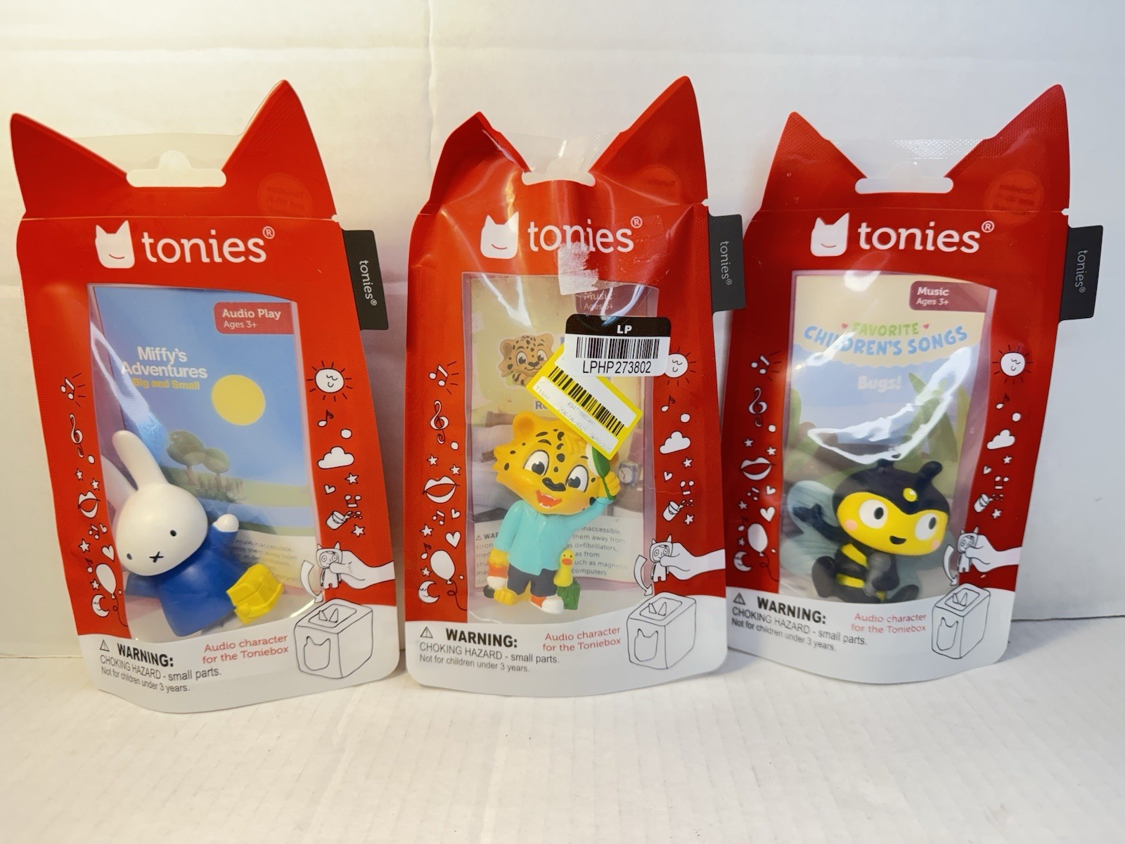 NEW Tonies Lot Of 3 Characters- Miffys Adventure, Leo’s Day Routines & Bugs Song