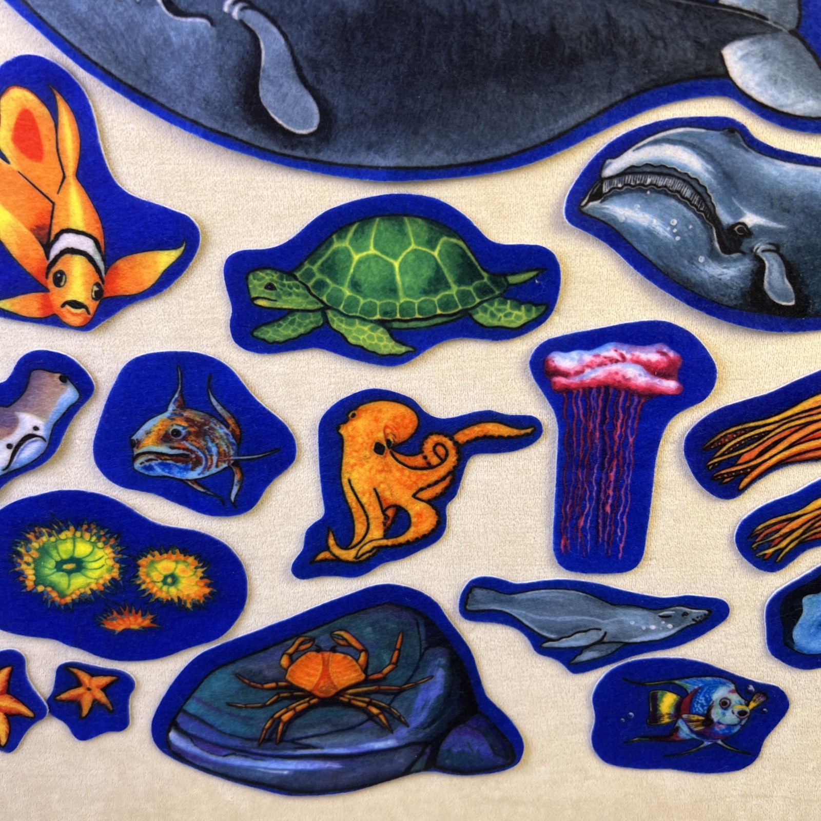 Little Folk Visuals Pre-Cut Felt Sea Life 36 Pieces Flannel Board School VBS Kid
