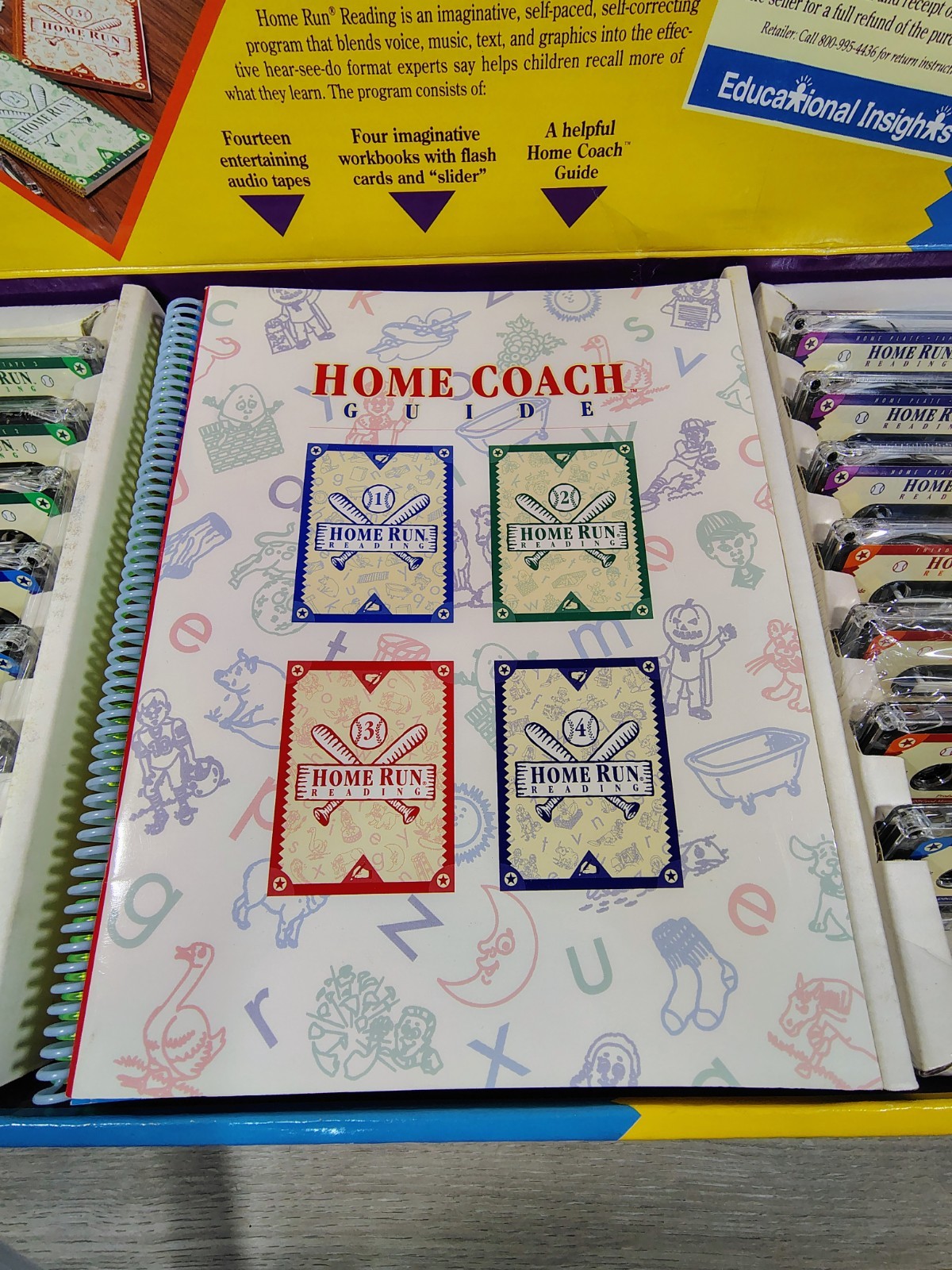 Learn to Read Program by Educational Insights 4+ Home Run School Workbooks Tapes