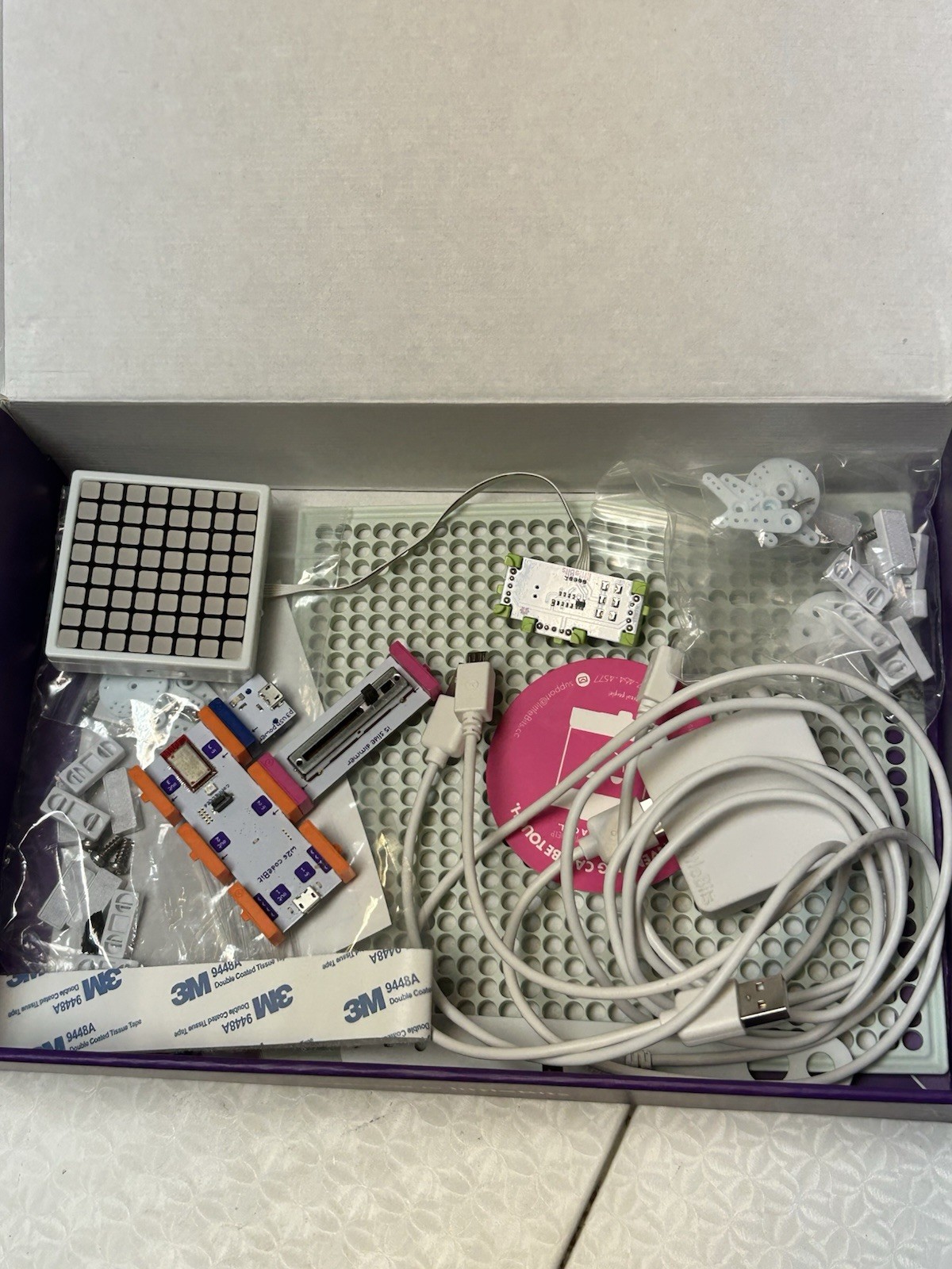2Little Bits Gizmos & Gadgets Kit, STEM – Electronic Bitbot Makers Toy Open box